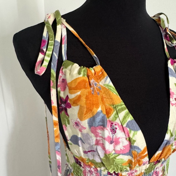 Lulus Paradise Perfect Cream Floral Tie-Strap Wide-Leg Jumpsuit - Picture 8 of 16